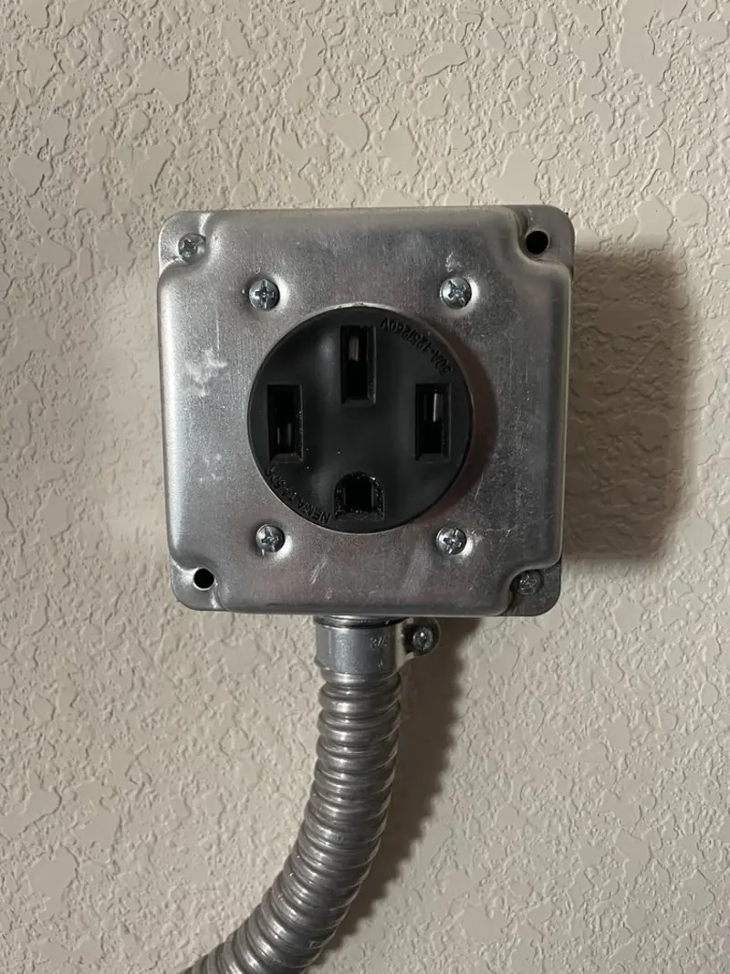 NEMA 14-50 outlet installed for Smart Home Electrical in Seneca